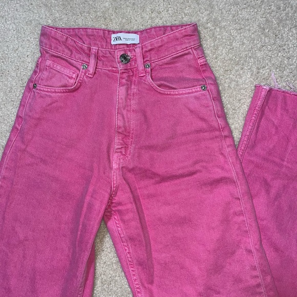 Pink Zara Jeans Size 0 - Picture 2 of 3